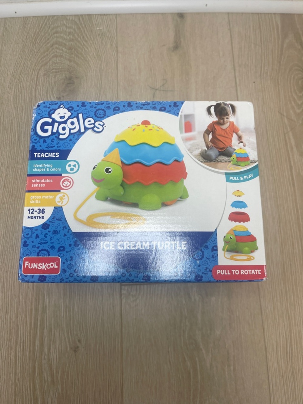 Giggles Ice Cream Turtle Pull-Along Toy - Multi-Color